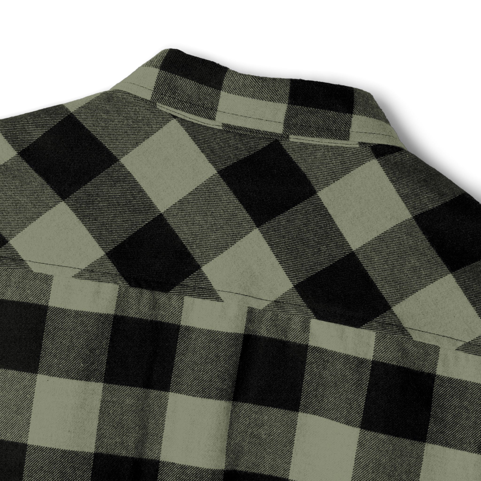 Green Buffalo Plaid Flannel Shirt — Classic Casual Lumberjack Button-Up