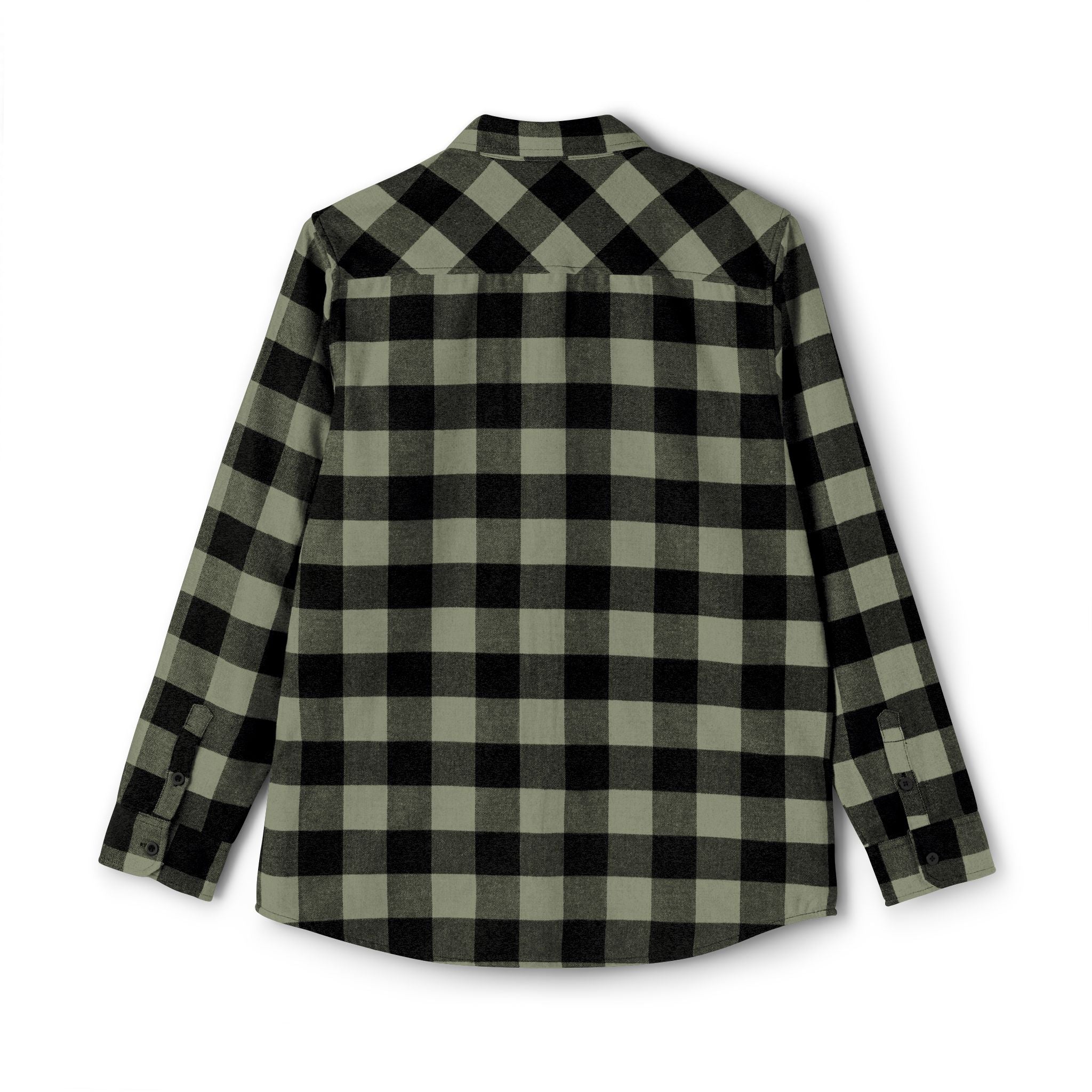 Green Buffalo Plaid Flannel Shirt — Classic Casual Lumberjack Button-Up