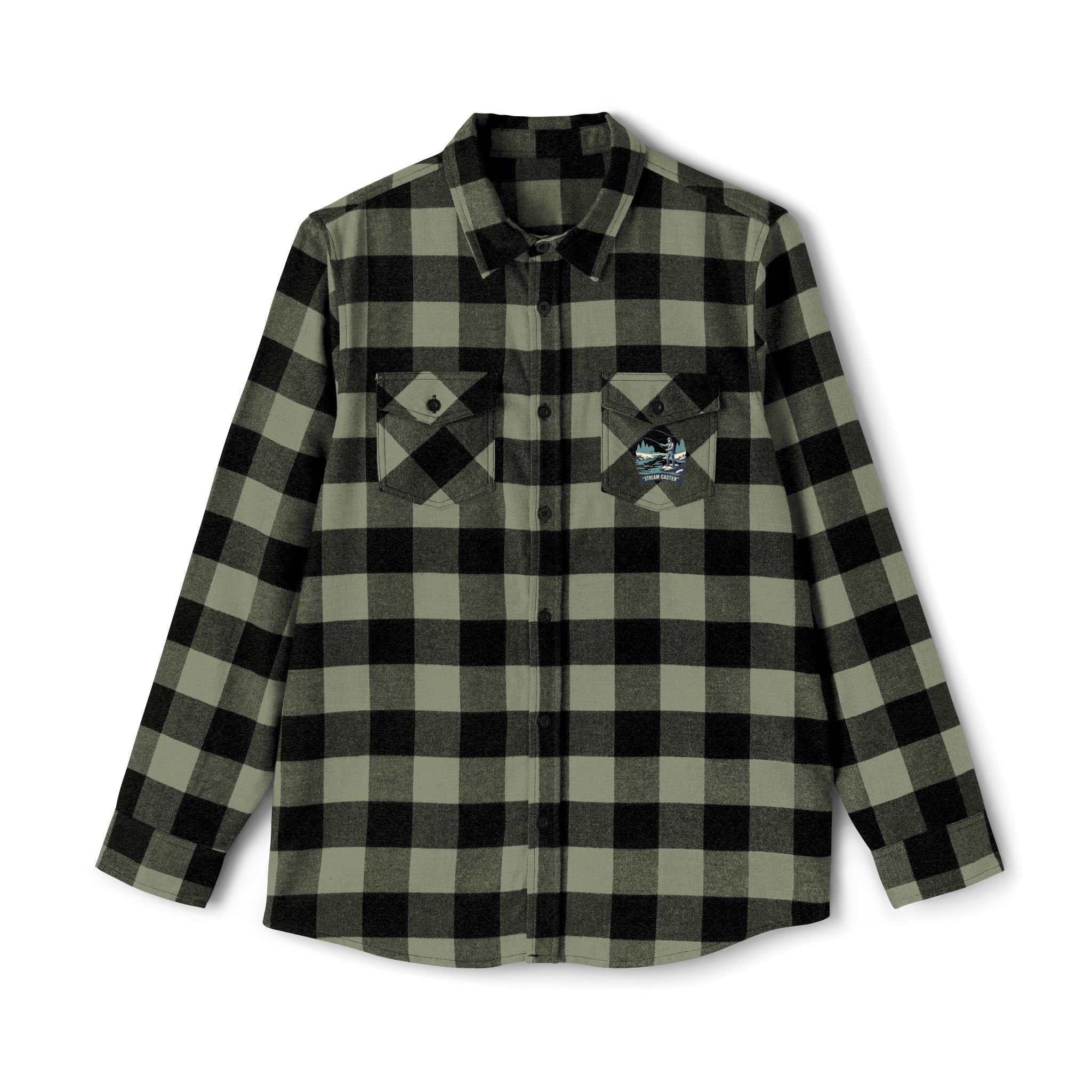 Green Buffalo Plaid Flannel Shirt — Classic Casual Lumberjack Button-Up